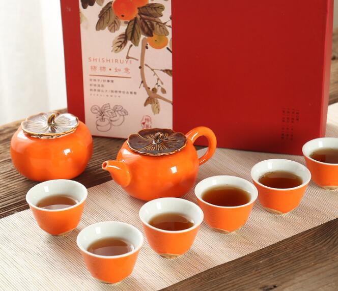 Ceramic kungfu tea set with tea pot