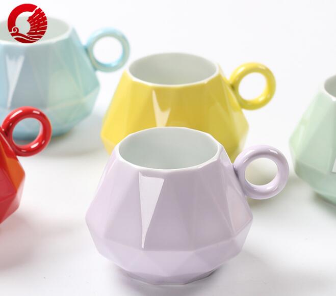 Diamond diamond ring cup creative coffee cup ceramic cup mug couple cup