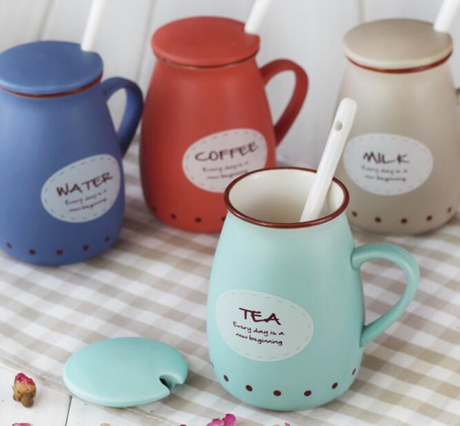 Retro tripe cup matte creative ceramic cup milk cup