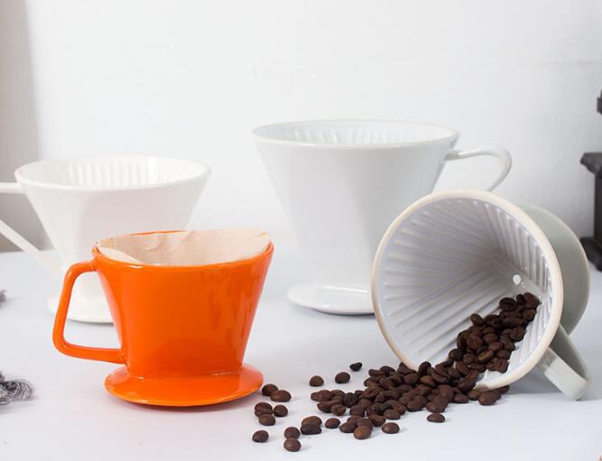 Ceramic coffee filter cup color glaze cone cup funnel cup