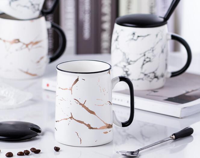 Stone mug creative tea cup with lid