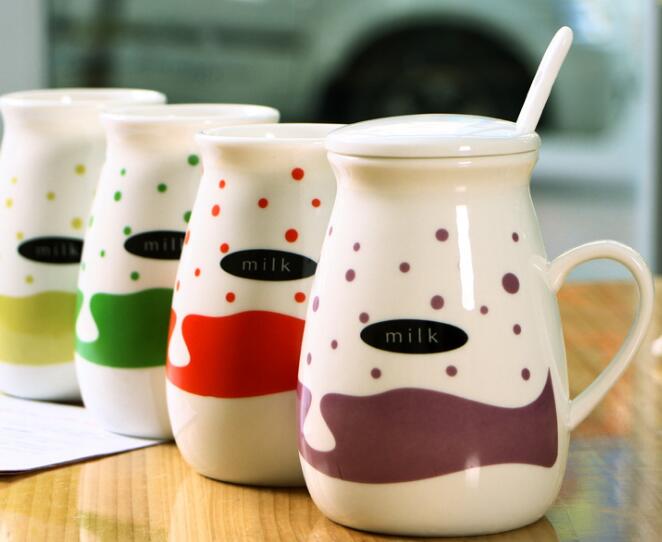 Creative ceramic mug retro milk breakfast mugs