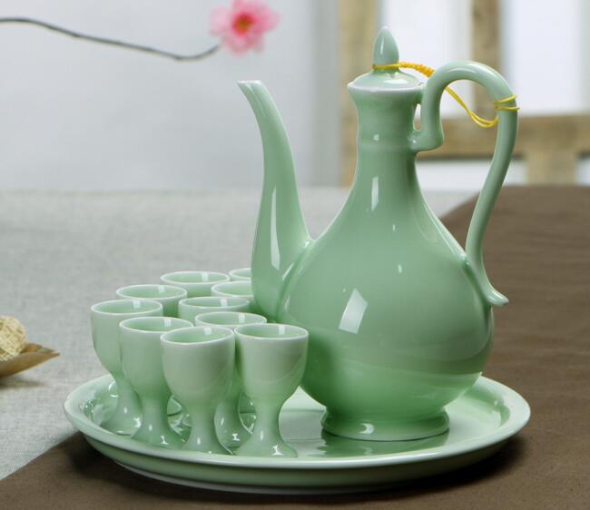 Manufacturer customized Longquan celadon tea set