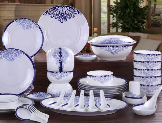 Jingdezhen Ceramic tableware bone china tableware set bowl plate spoon