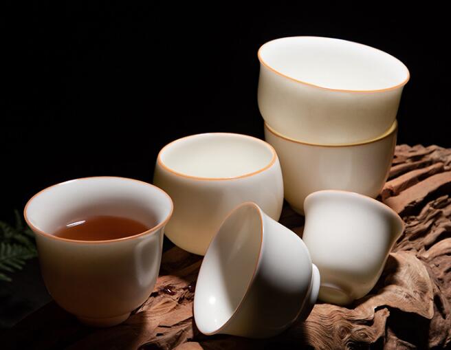 Logo custom made white porcelain teacup with Lanolin