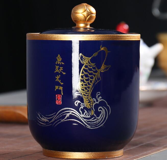 Ji blue glaze large tea pot set