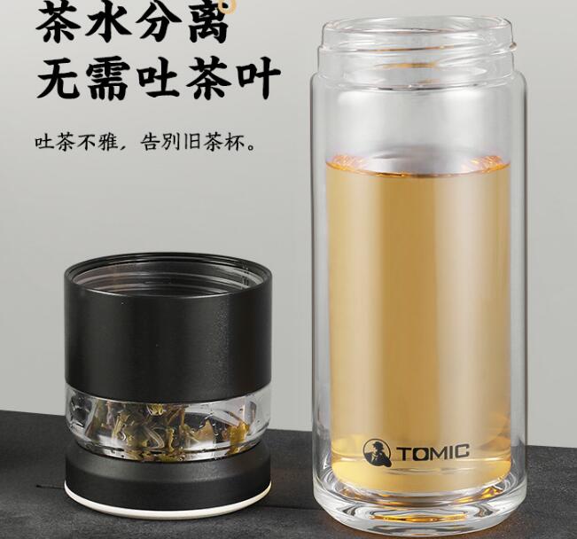 Tomic new stock 400ml double-layer high borosilicate glass