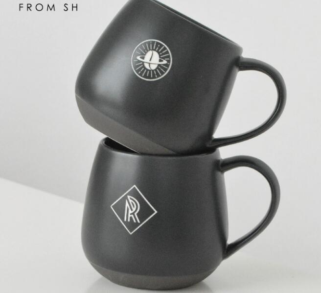 Double glazed laser ceramic coffee mugs