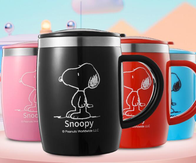 Snoopy portable mugs custom insulated water cup