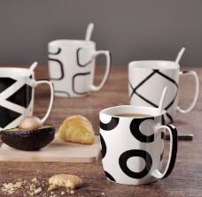 Creative square milk cup ceramic cup