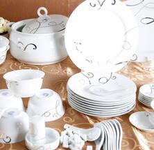 Gift tableware set 56 head luxury high white porcelain tableware