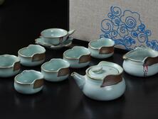 10 head ceramic kungfu tea set