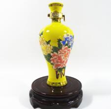 Yellow glaze wine jar ceramic wine bottle 500ml