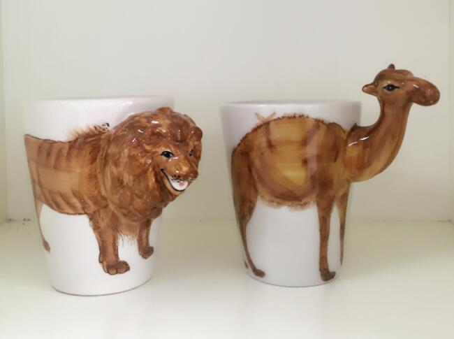 3D Pure hand-painted cute Animal in ceramica tazza di caffè tazza di caffè... Camel Ceramica Camel 
