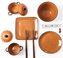 Ceramic Japanese tableware, individual dishes, plates, tea cups