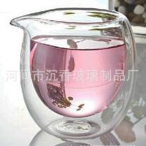 Production of glass tea set double layer tea sea