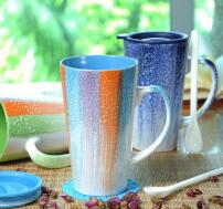 Ceramic couple breakfast cup rainbow mug, starry sky Mug