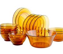 Supply of transparent tempered glass plate, soup bowl and tableware