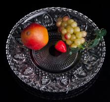 Supply KTV fruit plate glass fruit plate Round fruit tray