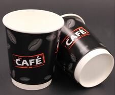 Disposable coffee cup custom made with lid