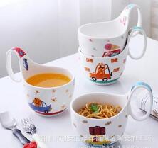 Ceramic cartoon animal soup bowl Children's breakfast cup