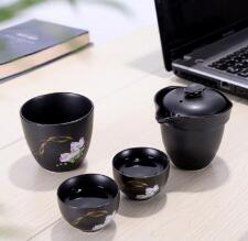 Wholesale express cup, one pot and three cups of ceramic tea set