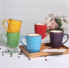 Mosaic ceramic cup  colored glaze ceramic coffee mugs