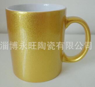 Large amount of pearlescent gold 11oz in Shandong ceramic cup