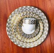 New design 90-pc Fine Porcelain Wedding Plates Golden Dinnerware Set Wholesale