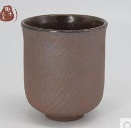 Handmade personality rough pottery warm hand tea cup