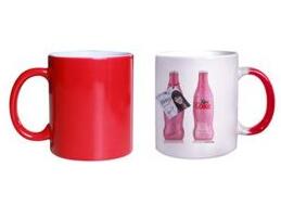 Wholesale of red ceramic color changing cup manufacturers