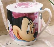 Cartoon ceramic cup, heart-shaped ceramic cup, Disney coffee cup